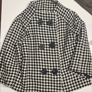 Dressbarn Black and White Checkered Blazer